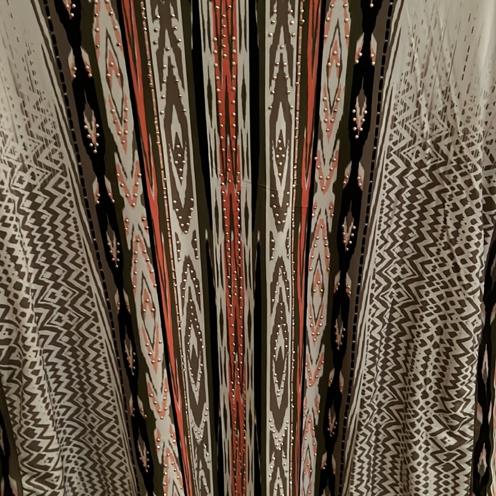 JM COLLECTION PATTERNED BLOUSE - Picture 3 of 5